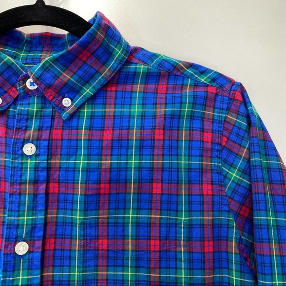 Lands End Plaid Button Down Long Sleeve Shirt - Picture 3 of 10